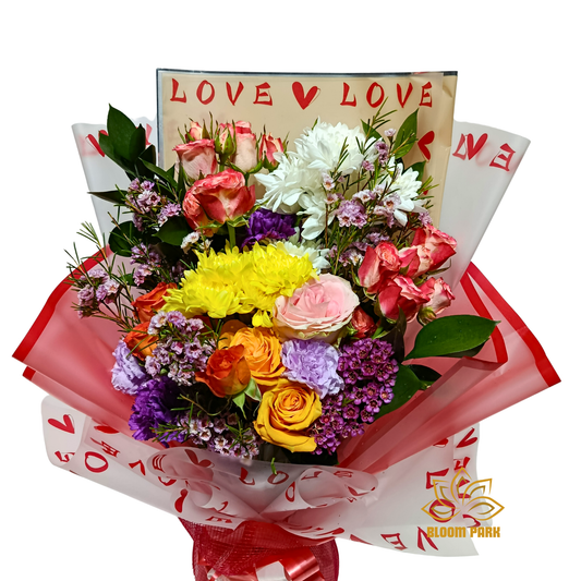 Vibrant Love Mixed Flower Bouquet