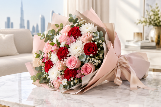 Fresh flower bouquet for flower delivery in Dubai from Bloom Park Flowers