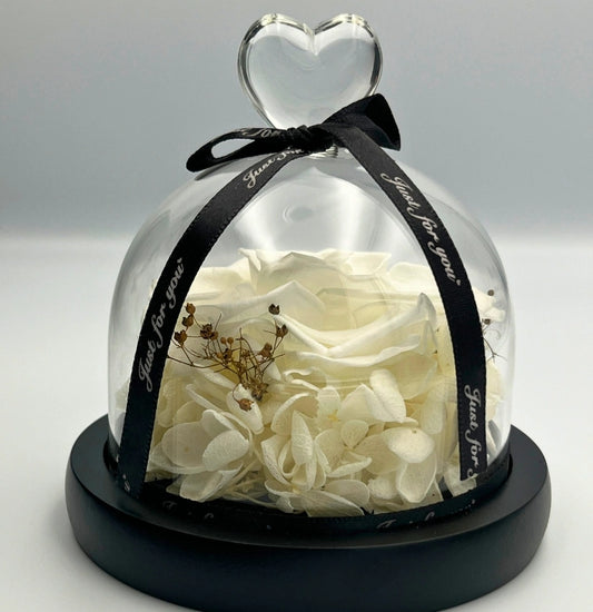 Small - LED White Rose