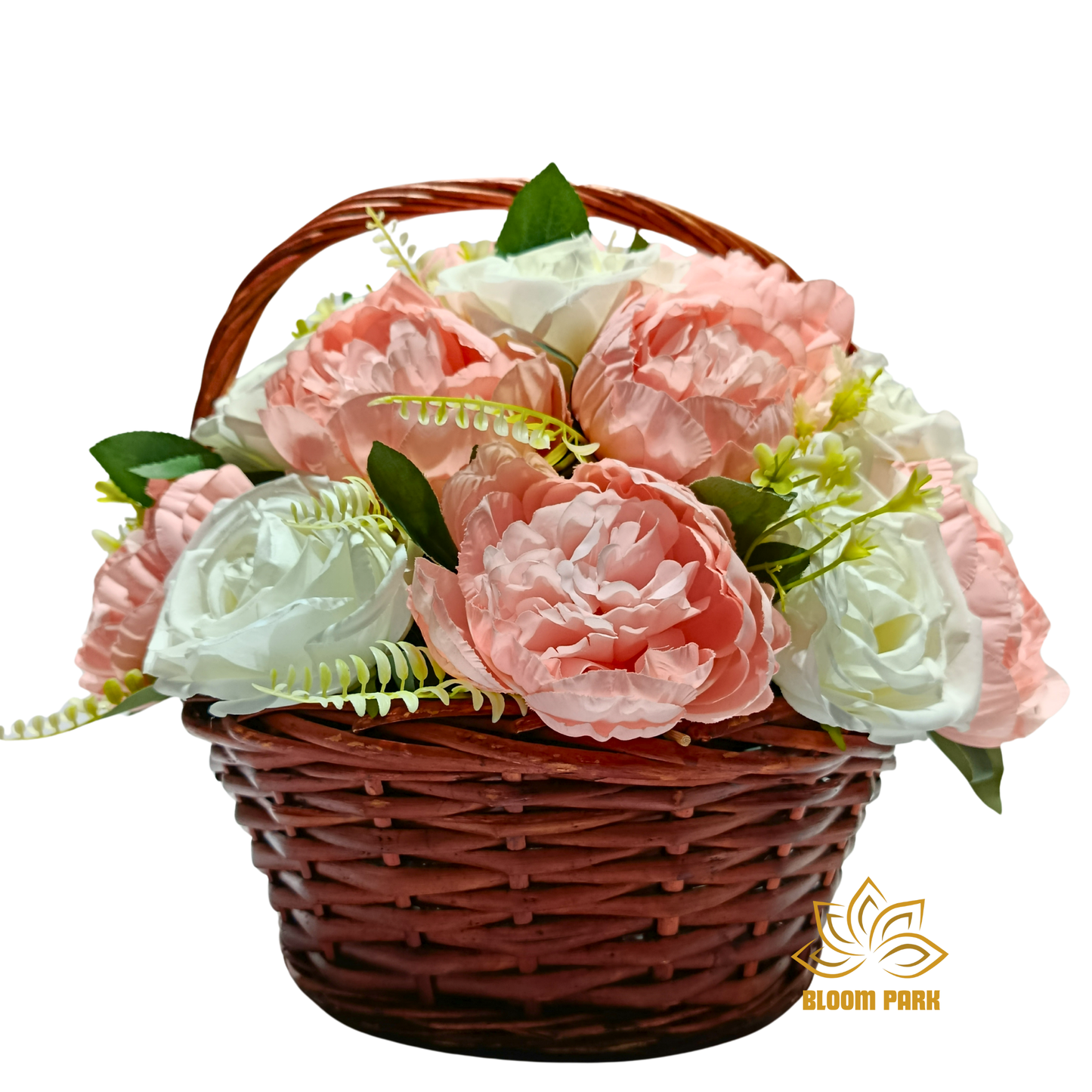 Pastel Peony & Rose Floral Basket