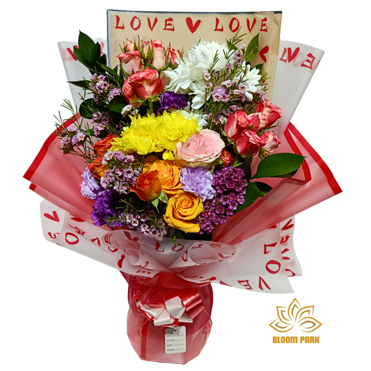 Vibrant Love Mixed Flower Bouquet
