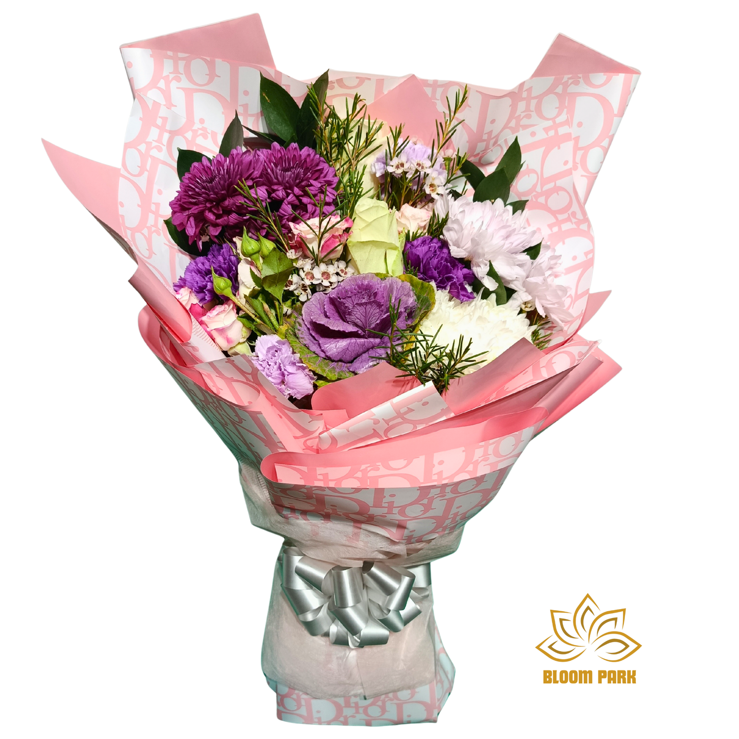 Pastel Purple & White Chrysanthemum Bouquet