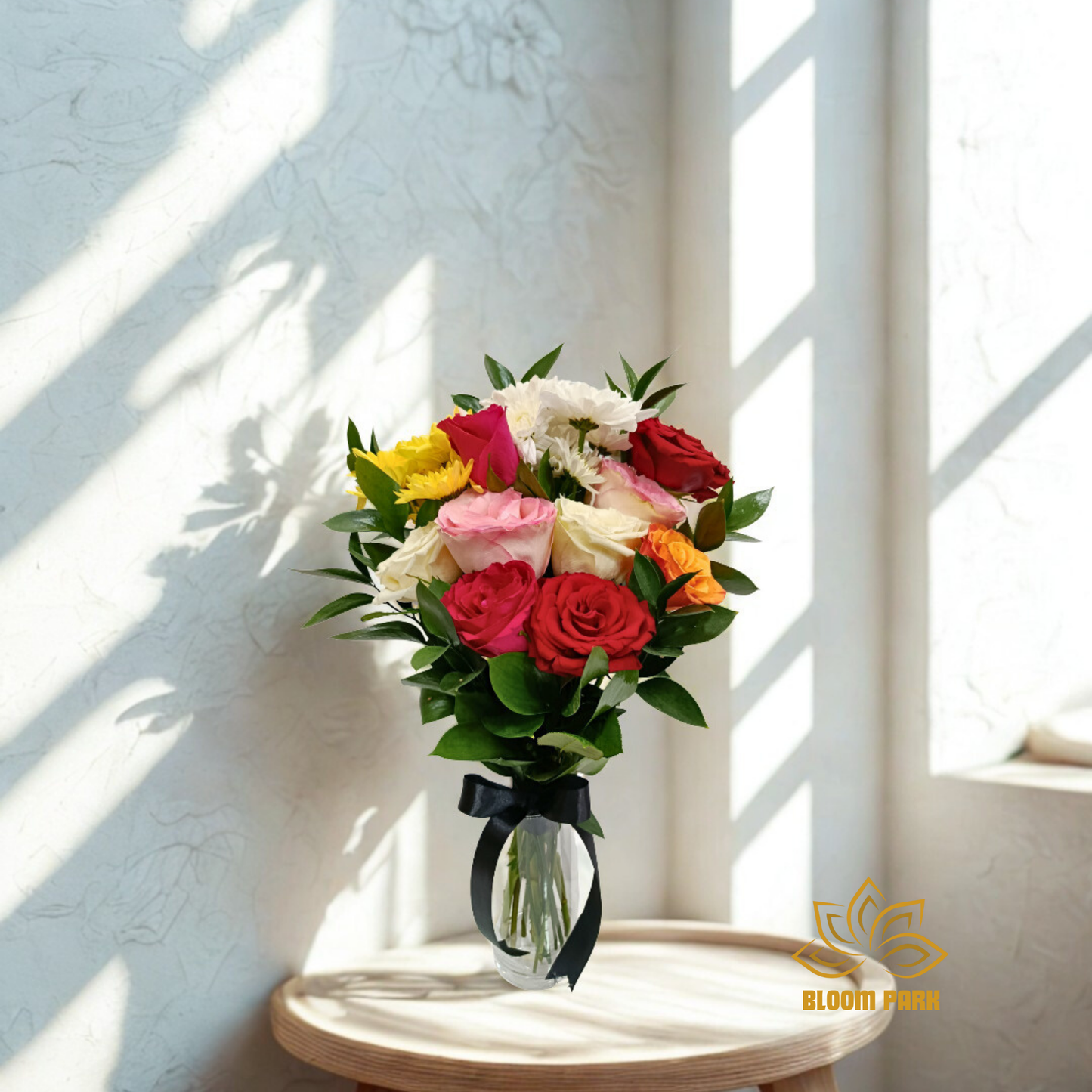 Rose & Chrysanthemum Vase Arrangement