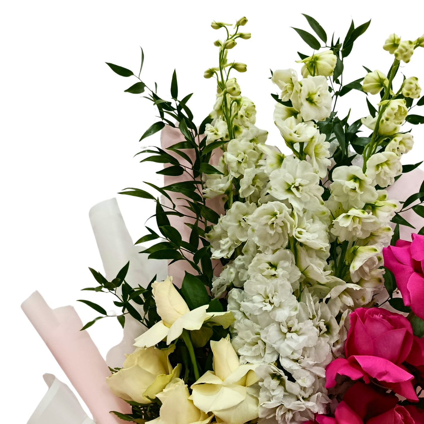 Blush Elegance Pink Rose & Stock Bouquet