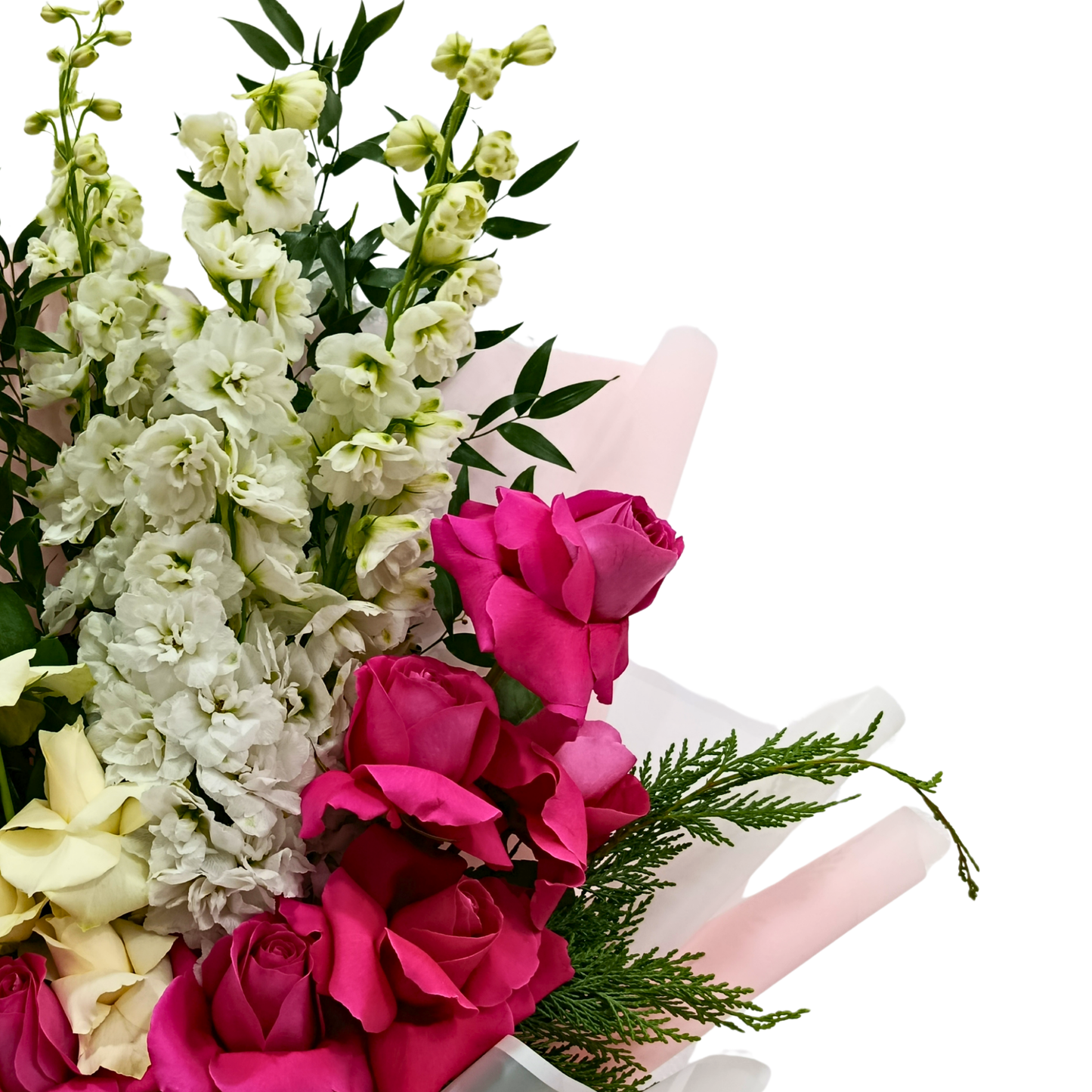 Blush Elegance Pink Rose & Stock Bouquet