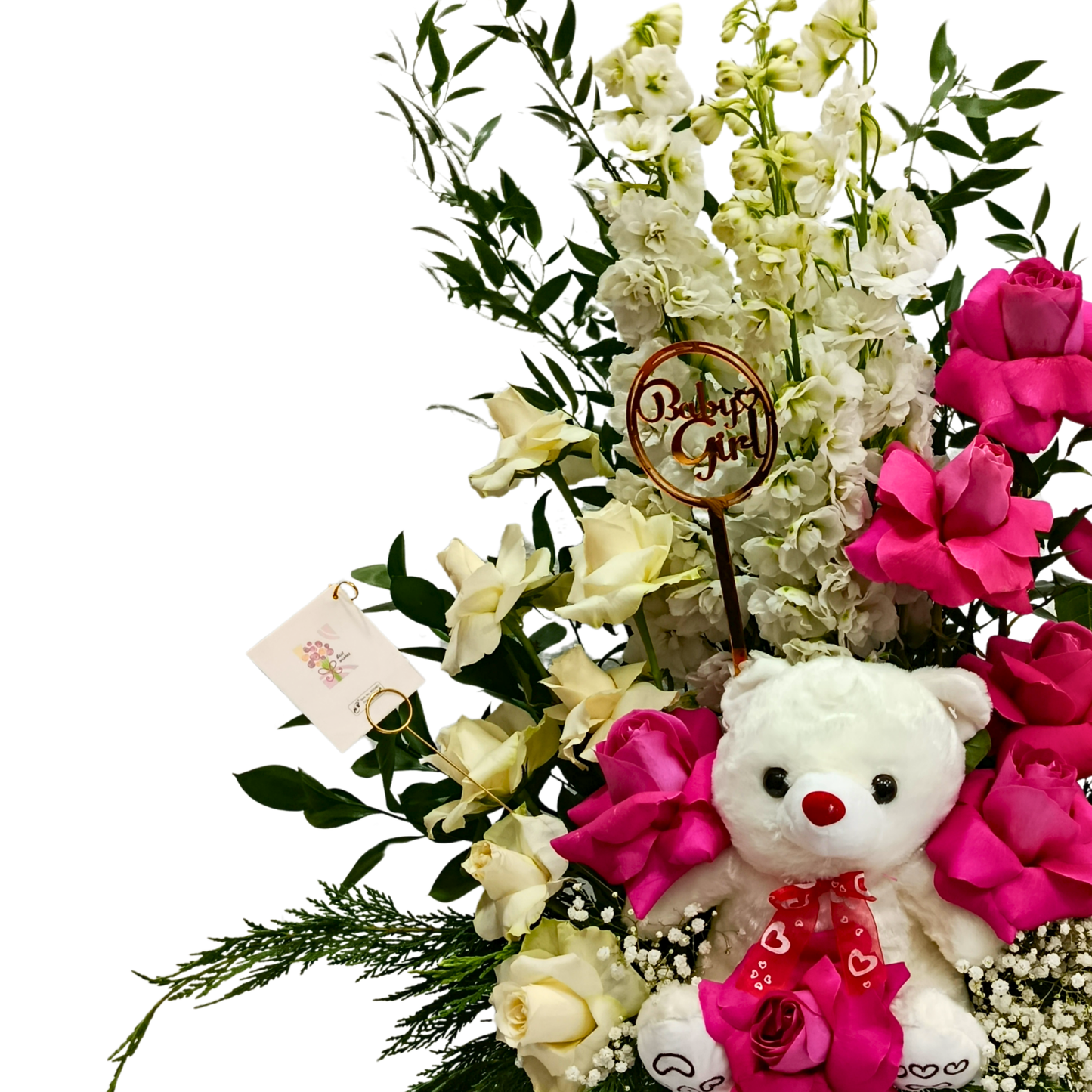 Baby Girl Rose Box Arrangement