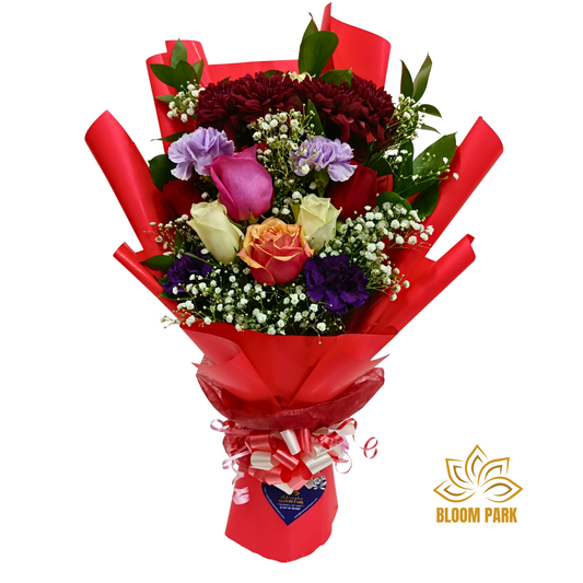 Vibrant Mixed Bloom Hand Bouquet