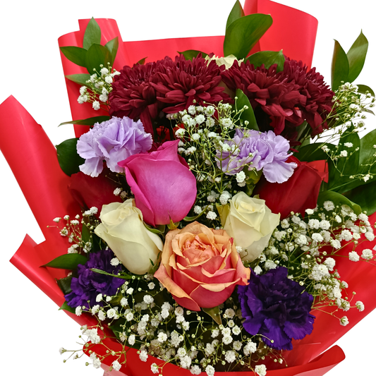 Vibrant Mixed Bloom Hand Bouquet