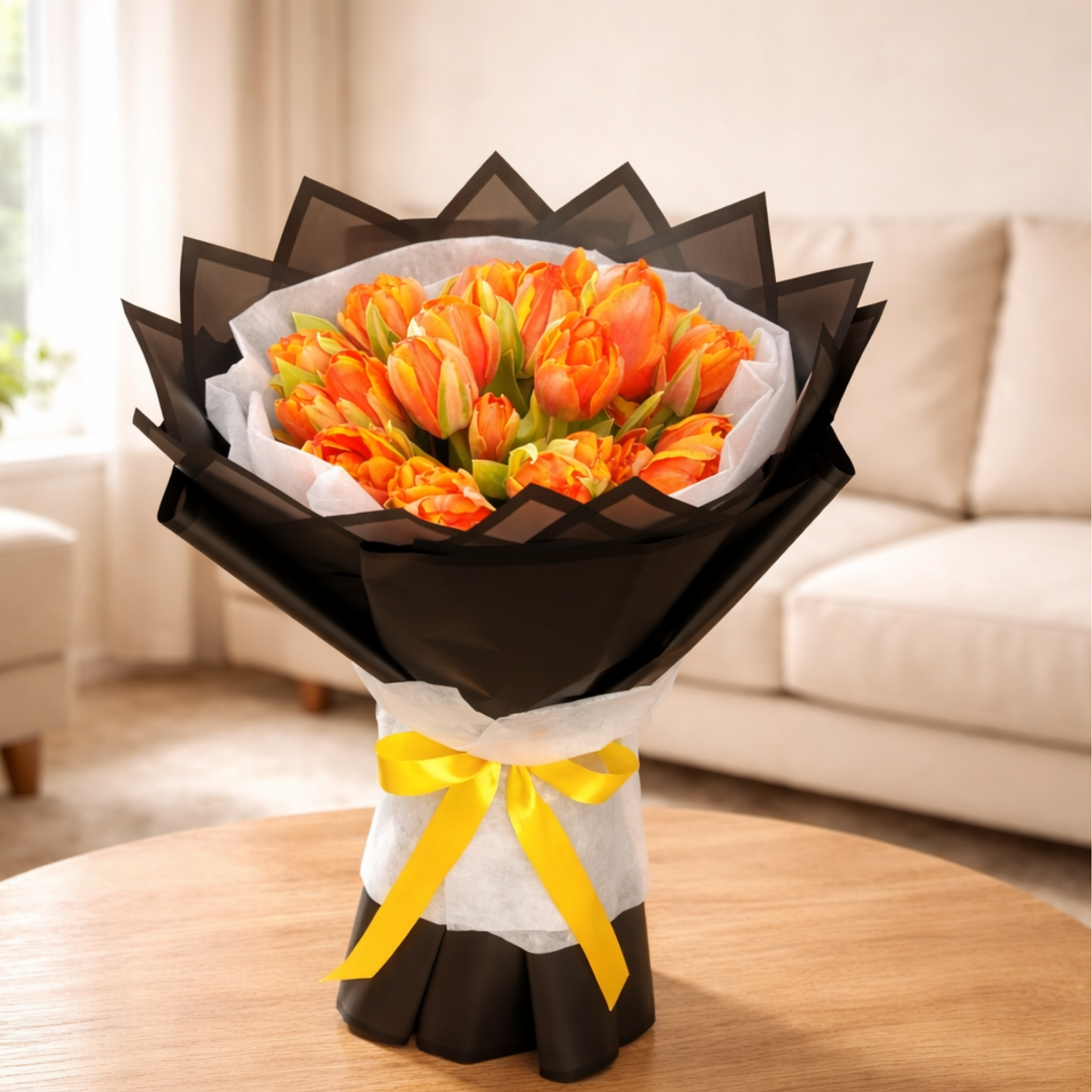 Orange Tulip Glow Bouquet
