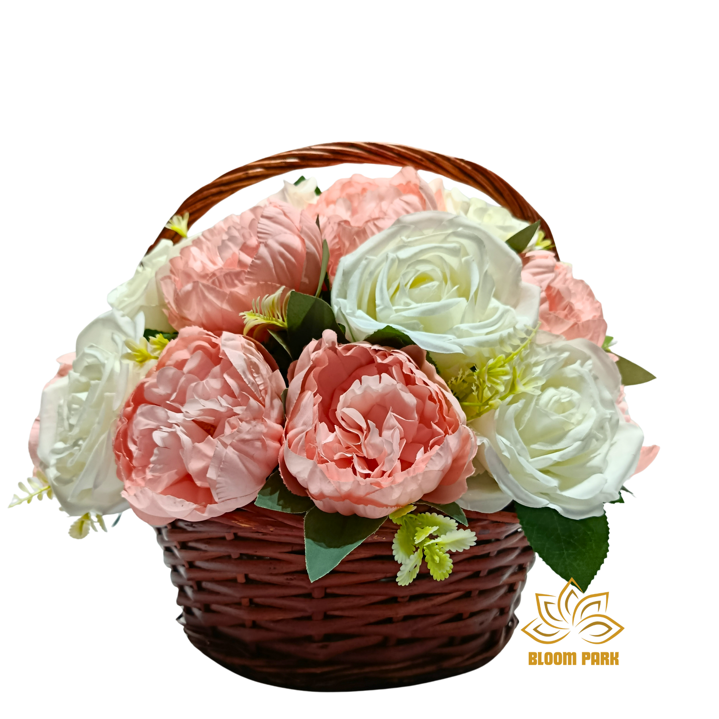Pastel Peony & Rose Floral Basket