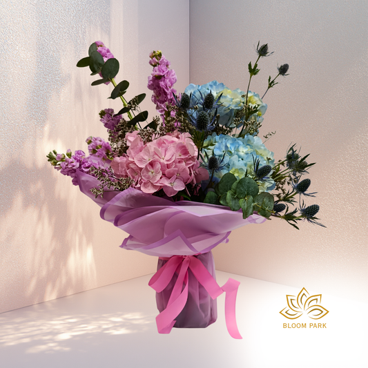 Pastel Harmony Hydrangea Bouquet