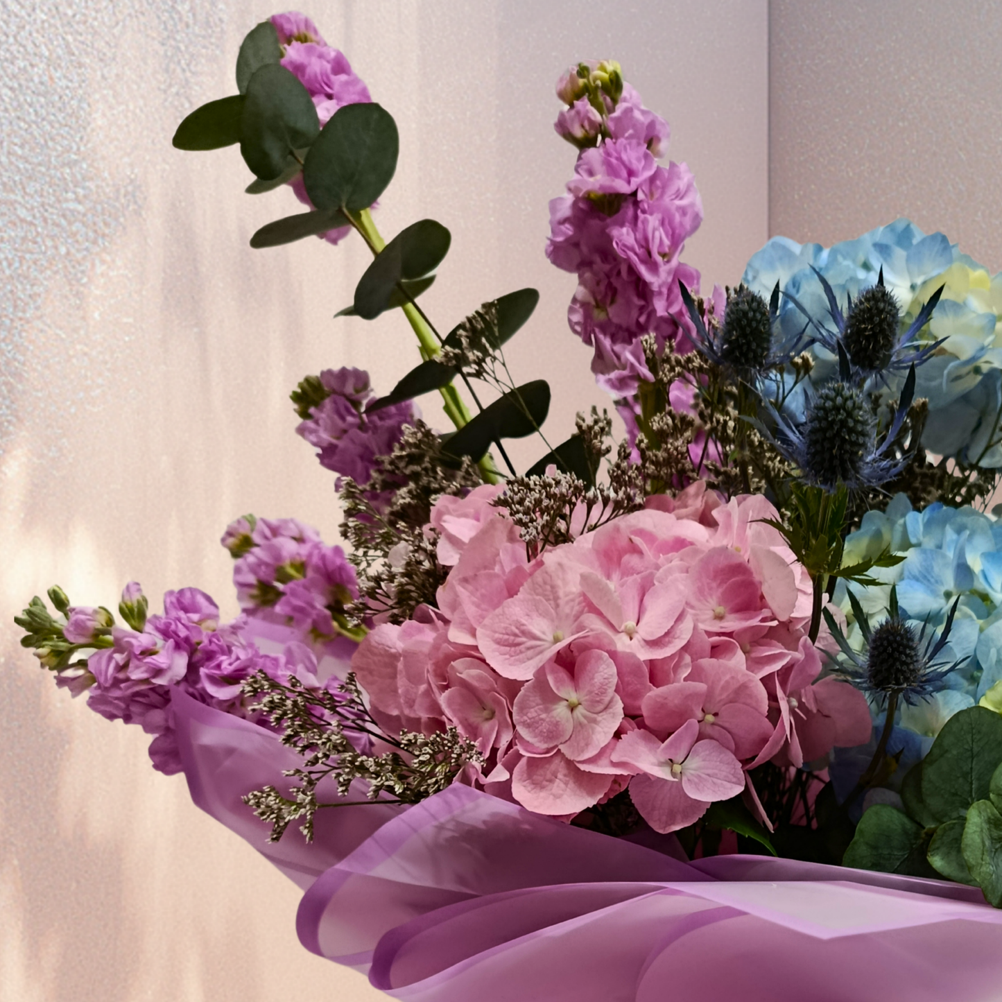 Pastel Harmony Hydrangea Bouquet