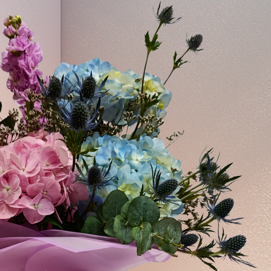 Pastel Harmony Hydrangea Bouquet
