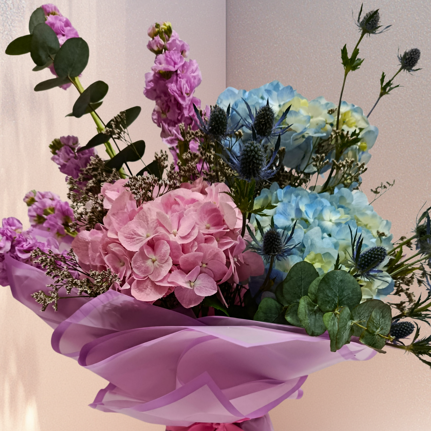 Pastel Harmony Hydrangea Bouquet