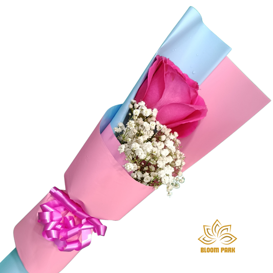 Blissful Pink Statement Rose