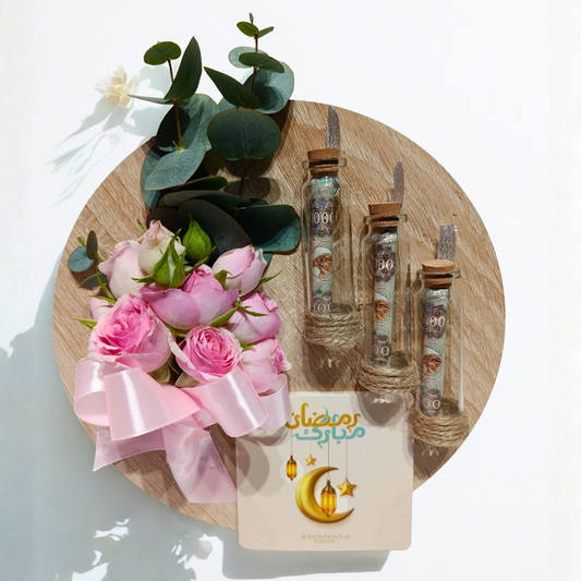 Ramadan Kareem Rose & Eucalyptus Money Gift Board