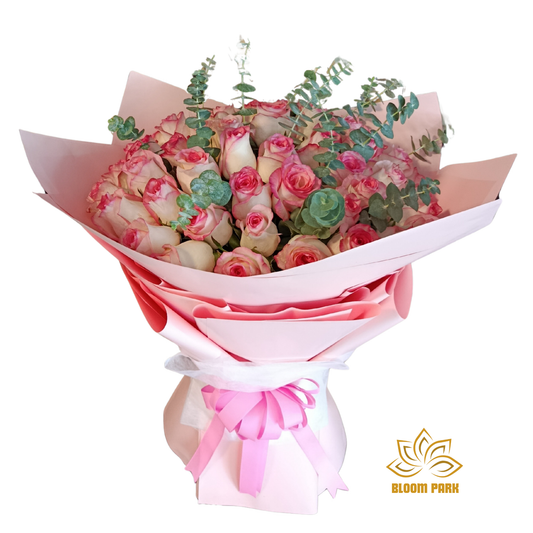 Blushing Pink Elegance Rose Bouquet