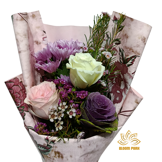 Vintage Floral Charm Hand Bouquet