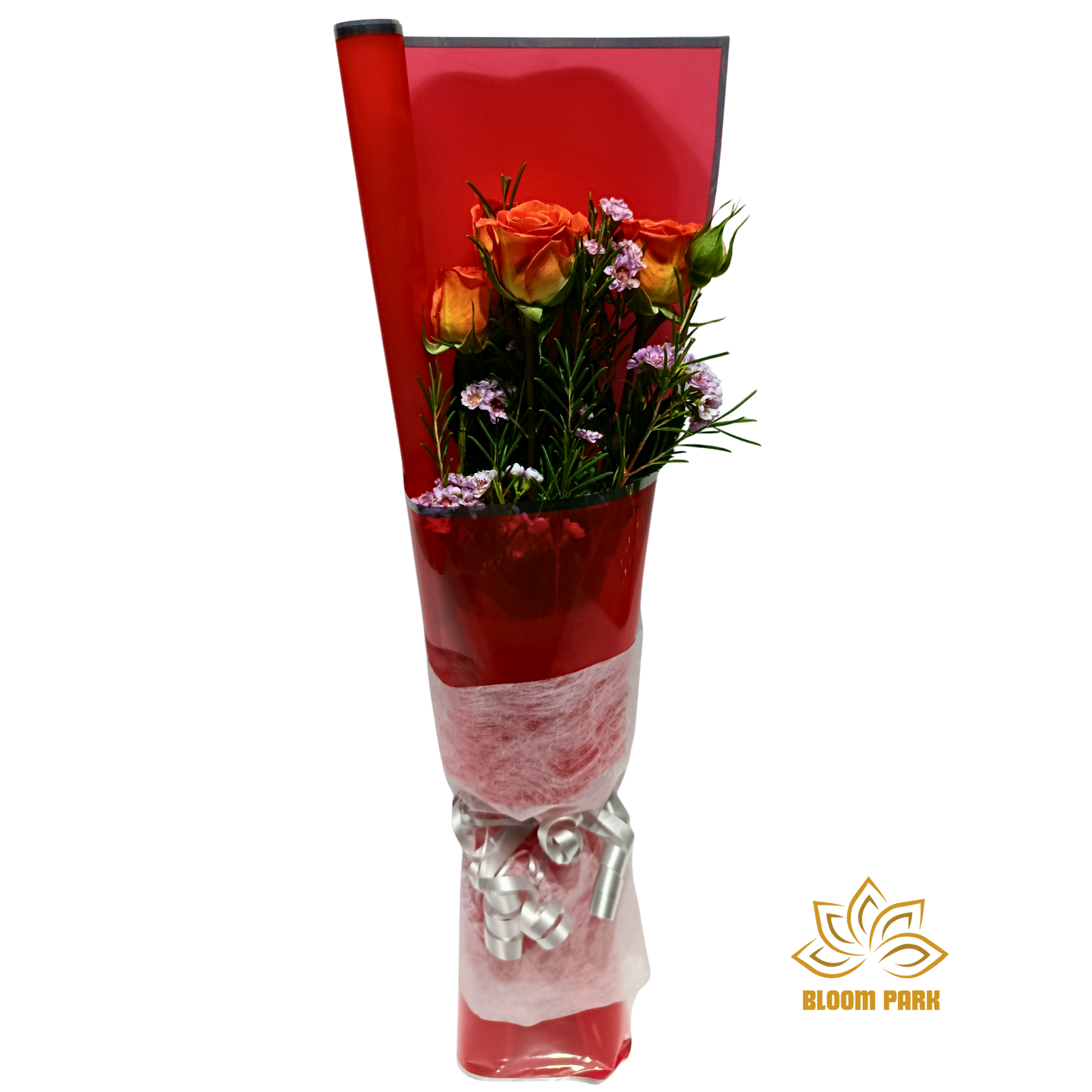 Bright Orange Rose Mini Bouquet