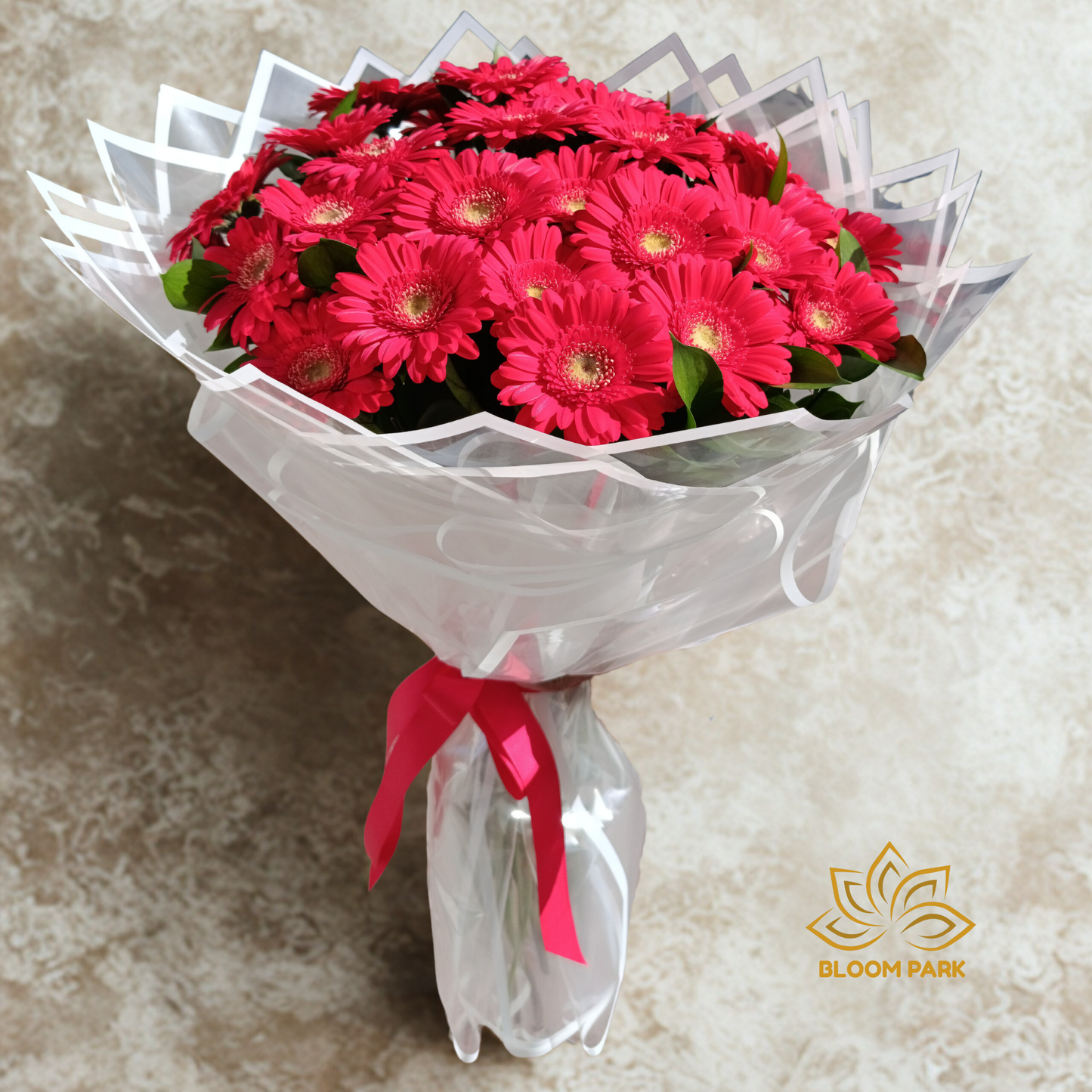 Hot Pink Gerbera Delight Hand Bouquet