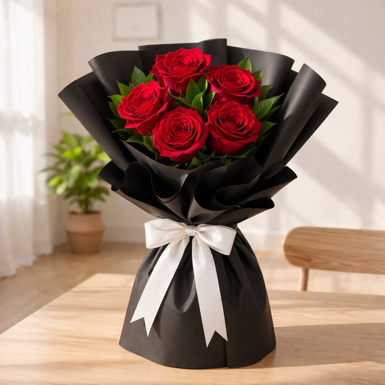 Elegant Red Rose Bouquet same day delivery dubai 