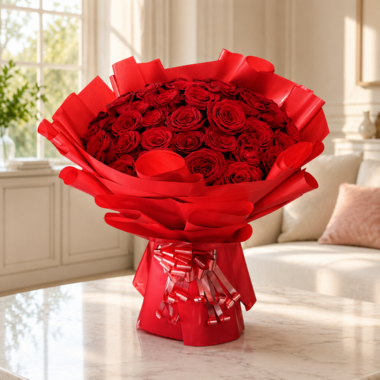 Bouquet of red roses delivery Dubai same day 
